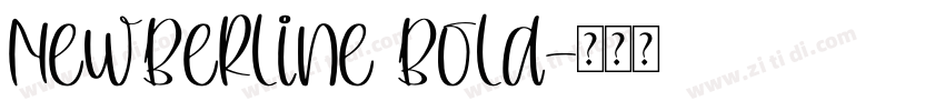 NewBerline Bold字体转换